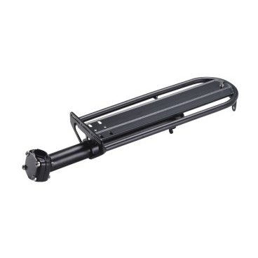 Велобагажник TBS, Цвет Black, 16г, RU-400 Велобагажник TBS, Цвет Black, 16г, RU-400Багажники для велосипеда<br>Алюминиевый, на подседельную трубу, чёрный<br>