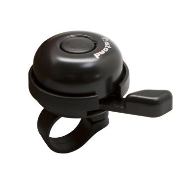 Звонок велосипедный TBS, диаметр 22.2мм, алюминиевый купол, пластиковая база, чёрный, CD-603
