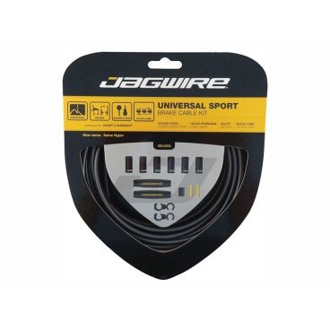 Тросы с оболочками для тормозов JAGWIRE UCK400, комплект Hyper Universal Brake Kit, длинные, черные Тросы с оболочками для тормозов JAGWIRE UCK400, комплект Hyper Universal Brake Kit, длинные, черныеТросики и Рубашки<br>JAGWIRE Тросы с оболочками тормозные комплект Hyper Universal Brake Kit, чёрный<br>