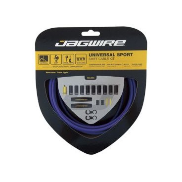 Тросы с оболочками JAGWIRE тормозные,Universal Sport Shift, комплект, лиловый, UCK218 Тросы с оболочками JAGWIRE тормозные,Universal Sport Shift, комплект, лиловый, UCK218Тросики и Рубашки<br>JAGWIRE Тросы с оболочками для переключателей комплект Universal Sport Shift, лиловый<br>