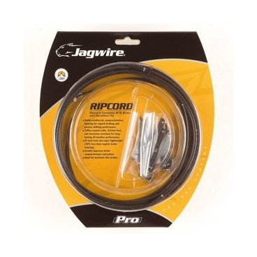 Тросы тормозные JAGWIRE Mountain Pro Brake, комплект, для МТВ, MCK400 Тросы тормозные JAGWIRE Mountain Pro Brake, комплект, для МТВ, MCK400Тросики и Рубашки<br>Комплект, Ripcord для МТВ, с пятислойной усиленной оболочкой, цвет карбон<br>