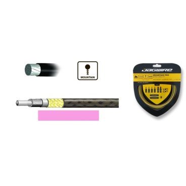 Тросы тормозные JAGWIRE Mountain Pro Brake, комплект, для МТВ, MCK402 Тросы тормозные JAGWIRE Mountain Pro Brake, комплект, для МТВ, MCK402Тросики и Рубашки<br>Комплект Ripcord для МТВ, с пятислойной усиленной оболочкой, цвет розовый<br>
