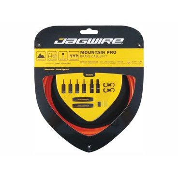 Тросы тормозные JAGWIRE Mountain Pro Brake, комплект, для МТВ, MCK404 Тросы тормозные JAGWIRE Mountain Pro Brake, комплект, для МТВ, MCK404Тросики и Рубашки<br>Комплект Ripcord для МТВ, с пятислойной усиленной оболочкой, цвет оранжевый<br>