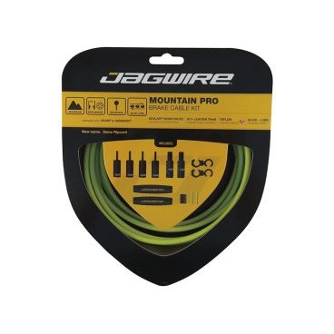 Тросы тормозные JAGWIRE Mountain Pro Brake, комплект, для МТВ, MCK406 Тросы тормозные JAGWIRE Mountain Pro Brake, комплект, для МТВ, MCK406Тросики и Рубашки<br>Комплект, Ripcord для МТВ, с пятислойной усиленной оболочкой, цвет зеленый<br>