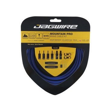 Тросы тормозные JAGWIRE Mountain Pro Brake, комплект, для МТВ, MCK414 Тросы тормозные JAGWIRE Mountain Pro Brake, комплект, для МТВ, MCK414Тросики и Рубашки<br>Комплект Ripcord для МТВ, с пятислойной усиленной оболочкой, цвет синий<br>