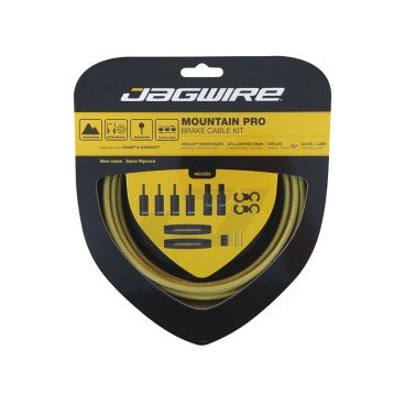 Тросы тормозные JAGWIRE Mountain Pro Brake, комплект, для МТВ, MCK422 Тросы тормозные JAGWIRE Mountain Pro Brake, комплект, для МТВ, MCK422Тросики и Рубашки<br>Комплект, Ripcord для МТВ, с пятислойной усиленной оболочкой, золото<br>