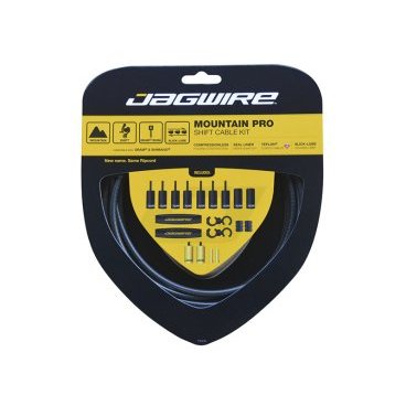 Тросы для переключения JAGWIRE Mountain Pro Shift, комплект, для МТВ, MCK203 Тросы для переключения JAGWIRE Mountain Pro Shift, комплект, для МТВ, MCK203Тросики и Рубашки<br>Комплект Ripcord для МТВ, с пятислойной усиленной оболочкой, карбон<br>