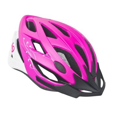 Велошлем KELLYS DIVA, цвет матовый розово/белый, M/L, Helmet DIVA, pink-white matt, M/L(58-61cm) Велошлем KELLYS DIVA, цвет матовый розово/белый, M/L, Helmet DIVA, pink-white matt, M/L(58-61cm)Велошлемы<br>Модель велошлема DIVA воплощена в жизнь специально для прекрасной половины человечества - для девушек, занимающихся велоспортом или тех, для кого велоспорт - любимое хобби. Шлем KELLYS DIVA обладает всеми качествами, присущими качественным и надежным аксессуарам. Это прочность, легкость, отличная вентиляция головы, противомоскитная сетка, быстросъемный козырек, спасающий лицо от солнца и осадков. Кроме этого, шлем отлично сидит на голове благодаря внутренним мягким вставкам, быстро и точно регулируется и фиксируется на голове. Увеличив шлем по размеру, Вы можете поддеть под него шапку, если за окном прохладно. И еще один немаловажный фактор в пользу шлема - это его дизайн. Цветовые решения созданы специально для девушек и женщин, Вы найдете именно свой шлем! Шлем KELLYS DIVA: Материал: пластик, пенополистирол. Цвет: розовый/матовый белый. Размер: M/L (58-61cm). Вес: 232-260 г. Дополнительно: сетка от насекомых, съемный козырек.<br>