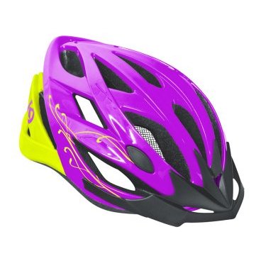 Велошлем KELLYS DIVA, цвет фиолетовый/салатовый, размер M/L(58-61cm), Helmet DIVA purple-lime M/L Велошлем KELLYS DIVA, цвет фиолетовый/салатовый, размер M/L(58-61cm), Helmet DIVA purple-lime M/LВелошлемы<br>KELLYS Шлем DIVA фиолетовый/салатовый, M/L (58-61cm)<br>