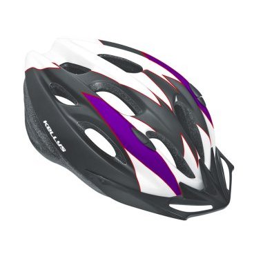 Велошлем KELLYS BLAZE, цвет белый/фиолетовый, S/M, Helmet BLAZE, white-purple, S/M (54-57) Велошлем KELLYS BLAZE, цвет белый/фиолетовый, S/M, Helmet BLAZE, white-purple, S/M (54-57)Велошлемы<br>Велошлем - это вид экипировки, призванный защищать голову байкера от травм, вызванных падением или столкновением. ВЕЛООЛИМП настоятельно рекомендует одновременно с покупкой велосипеда приобрести защитный шлем и надевать его каждый раз, отправляясь на велопрогулку. Шлем BLAZE - доступный по цене и отменный по качеству шлем европейского бренда KELLYS, специализирующегося на производстве велоаксессуаров с 1989 года. KELLYS BLAZE имеет в своем корпусе 19 отверстий, функция которых - терморегуляция и облегчение конструкции. Снаружи - прочный пластик, внутри - мягкий вспененный материал - пенополистирол. Спереди - козырек для защиты от солнечных лучей, сзади - пластиковая система регулировки шлема по размеру. Шлем KELLYS BLAZE: Материал: пластик, пенополистирол. Цвет: белый/фиолетовый. Размер: S/M (54-57см).<br>
