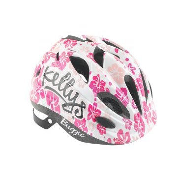 Велошлем KELLYS BUGGIE, детский, цвет белые цветы, S, Helmet BUGGIE, White flower, S (48-52cm) Велошлем KELLYS BUGGIE, детский, цвет белые цветы, S, Helmet BUGGIE, White flower, S (48-52cm)Велошлемы<br>Как заставить ребенка одевать шлем каждый раз, отправляясь на велопрогулку? В первую очередь, малыш должен видеть пример для подражания - это Вы, родители. А возможно, Вы расскажите ему о чемпионах велоспорта и покажите ролики, в которых все участники соревнований обязательно используют шлем в качестве средства защиты. Если шлем правильно подобран по размеру - он не жмет, не болтается на голове, спадая на глаза, если шлем легкий и красивый, то, ребенок всегда с удовольствием будет его надевать, и заставлять его это делать Вам не придется. Все перечисленные характеристики присущи шлему BUGGIE от общеизвестного бренда KELLYS. Шлем отличается повышенной прочностью и очень легким весом. 12 отверстий на корпусе обеспечивают отличную вентиляцию, головке будет комфортно, малыш не вспотеет. Фронтальные отверстия изнутри прикрыты сеткой от насекомых. Шлем снабжен системой DialRing, позволяющей легко и быстро отрегулировать размер. В прохладную погоду, Вы сможете поддеть под шлем шапочку, увеличив размер шлема. Широкий выбор расцветок: девичьи - цветочные, мальчиковые - граффити, унисекс - разноцветные жуки. Шлем детский KELLYS BUGGIE: Материал: пластик, пенополистирол. Цвет: белый, розовый. Рисунок: цветы. Размер: S (48-52cм). Дополнительно: сетка от насекомых, козырек. <br>