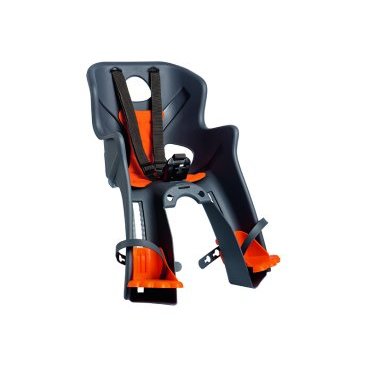 Детское велокресло на руль BELLELLI Rabbit HandleFix переднее, до 15кг, тёмно-серое, 01RBT00002 Детское велокресло на руль BELLELLI Rabbit HandleFix переднее, до 15кг, тёмно-серое, 01RBT00002Детское велокресло<br>Находка для тех, кто хочет совместить адреналин от вело прогулки с уютом и теплом времени, проведенного с семьей. Теперь не нужно выбирать и отказываться от того, что Вы любите. Ведь теперь можно заниматься любимым делом - кататься на велосипеде, находясь с любимым человечком - своим малышом! А об организации этого незабываемого досуга позаботилась итальянская компания Bellelli. Переднее велосипедное кресло BELLELLI Rabbit HandleFix - это вещь, объединяющая Ваши желания. Установите это кресло на рулевую трубу Вашего велосипеда, посадите в него своего ребенка, закрепив ремни безопасности, и наслаждайтесь вело прогулкой вместе со своим малышом! Ему будет как же интересно, как и Вам, поскольку ему откроется весь обзор городских или загородных пейзажей. А Вам, в свою очередь, велосипедное кресло не доставит никаких неудобств. Конструкторы позаботились о том, чтобы Вы могли чувствовать себя уверенно, управляя велосипедом, положение Вашего тела останется таким, как будто Вы катаетесь без вело кресла. Сидеть в кресле Bellelli Rabbit HandleFix максимально комфортно! Оно достаточно просторное, с мягкой вставкой, вентилируемой спинкой и регулируемыми подставками под ножки. Возможно, Ваш малыш даже вздремнет на таком удобном сидении! Внимание: -Велосипедом, на котором установлено детское кресло, должен управлять опытный пользователь! -Велокресло не может устанавливаться на велосипеды с квадратной трубой рамы и на велосипеды с задней амортизацией. -Используйте защитные средства во время катания на велосипеде (шлем/наколенники!). Велокресло переднее BELLELLI Rabbit HandleFix: Материал: пластик (легко мыть). Мягкая подушка: съёмная, перфорированная ткань (можно стирать). Материал деталей крепления: сталь. Тип крепления Handlefix: это крепление на рулевую трубу. Максимальная нагрузка: до 15 кг. Примерный возраст ребёнка: до 3-4 лет. Диаметр трубы взрослого велосипеда: от 21 до 26 мм, от 25 до 36 мм. Расстояние в месте привариваня труб переднего треугольника к рулевой стойке: не меньше 10 см. Тип крепления: на рулевую трубу рамы велосипеда. Регулировка платформы для ног: есть (пресекает контакт с колесом велосипеда). Регулировка ремней: есть. Вентиляционные отверстия в области спины: есть. В комплекте: крепления. Цвет: темно-серый. Цвет подушки: оранжевый. Страна - производитель: Италия. Европейский сертификат качества TUV. Стандарт безопасности: EN 14344.<br>
