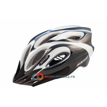 Велошлем спортивный AUTHOR Skiff INMOLD 115 Black, 14 отверстий (52-58см) черно-белый 8-9001255 Велошлем спортивный AUTHOR Skiff INMOLD 115 Black, 14 отверстий (52-58см) черно-белый 8-9001255Велошлемы<br>Велошлем спортивный AUTHOR SKIFF INMOLD 115 Black<br><br>- 14 отверстий<br>- со съемным козырьком<br>- система застежки Author Dial обеспечивает легкое, удобное крепление и надежную фиксацию шлема на голове<br>- технология InMold обеспечивает высокую прочность при низком весе<br>- регулируемый<br><br>вес 271г<br>цвет черно-белый; индивидуальная упаковка<br>размер 52-58см<br>Артикул 8-9001255<br>