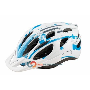 Велошлем AUTHOR Spirit INMOLD 141 Wht/Blu с сеточкой, 20 отверстий (51-56см) 8-9001430 Велошлем AUTHOR Spirit INMOLD 141 Wht/Blu с сеточкой, 20 отверстий (51-56см) 8-9001430Велошлемы<br>Велошлем спортивный AUTHOR Spirit 141 Wht/Blu INMOLD<br>Профессиональная модель<br>- 20 отверстий<br>- со съемным козырьком<br>- с защитной сеточкой<br>- система застежки Author DialFit обеспечивает легкое, удобное крепление и надежную фиксацию шлема на голове<br>- комбинация корпуса шлема из ESP (вспененного полистирола) в сочетании с оболочкой из поликарбоната и технология InMold обеспечивает высокую прочность при низком весе<br>- регулируемый<br><br><br>вес 218г<br>цвет бело-голубой; индивидуальная упаковка<br>размер 51-56см<br>Артикул 8-9001430<br>