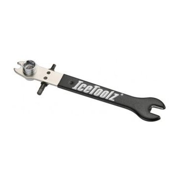 Ключ педальный Ice Toolz, 15мм, шестигранник 5/6 мм торцовые 10/15 мм, Сr-Mo сталь, 34T2 Ключ педальный Ice Toolz, 15мм, шестигранник 5/6 мм торцовые 10/15 мм, Сr-Mo сталь, 34T2Велоинструменты<br>Производитель: ICE TOOLZ. Функциональный инструмент, который станет незаменимым приобретением как для простого пользователя, так и в профессиональную веломастерскую. С его помощью Вы легко поставите или демонтируете велосипедные педали, закрутите гайки на велосипедных колесах, подтяните болты на выносе или зажмете руль. Изготовлен из качественной инструментальной стали, что увеличивает срок его службы. В данный инструмент были включены такие ключи как:<br><br>Рожковые на 10 и 15 мм.<br>Шестигранники на 5 и 6 мм.<br>Торцовый накидной на 15 мм.<br>