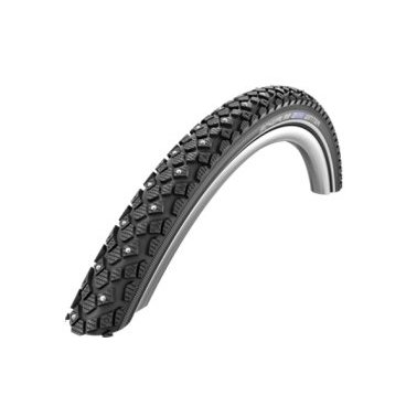 Велопокрышка SCHWALBE Winter 28x1.20 (30-622), K-Guard\Winter\118шипов, МТВ, черная, 11100600 Велопокрышка SCHWALBE Winter 28x1.20 (30-622), K-Guard\Winter\118шипов, МТВ, черная, 11100600Велопокрышки<br>Характеристика <br><br>Описание 28x1.20, двухрядная шипованная покрышка, светоотражающая полоса, 805 г. <br>Производитель Schwalbe Шипованная <br>Модель покрышка шипованная Winter 28x1.20 <br>Назначение Зимняя, город <br>Размер покрышки 28x1.20 (30-622) <br>Размер 28 <br>Cпециальные характеристики K-Guard, 118 шипов <br>Приблизительный вес 805 г <br>EPI (плотность каркаса) 50 <br>Максимальная нагрузка 75 кг<br>
