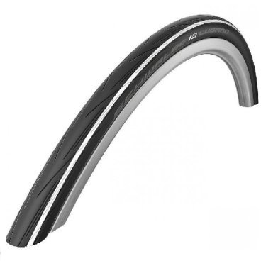 Шоссейная покрышка Schwalbe Lugano 700x23C, черная-белая, 11101013V Шоссейная покрышка Schwalbe Lugano 700x23C, черная-белая, 11101013VВелопокрышки<br>Самая простая, но добротная шина для шоссе от Schwalbe. Новый протектор! Предсказуемое поведение на трассе и вполне приемлемая цена.<br><br>Размеры: 700x23C (23-622)<br>Профиль: HS471<br>Цвет: Черный с белыми полосами<br>Материал: Silica/ Active<br>Назначение: Шоссе<br>Каркас: Проволочный<br>Боковина: Lite<br>Защита: Kevlar Guard<br>Вес: 325 гр.<br>Макс. нагрузка: 65 кг (на одно колесо)<br>Оценка по скоростным характеристикам: 3 из 6<br>Оценка по сцеплению: 3 из 6<br>Оценка по защите от проколов: 3 из 6<br>Оценка по сроку службы: 3 из 6<br>Рекомендуемое давление в шинах: 6.0-9.0 Bar<br>