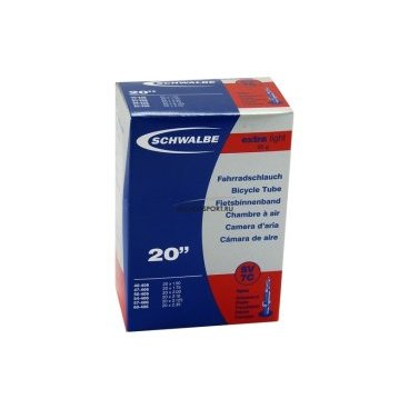 Велокамера Schwalbe 406x40/60 ( 20x1.50 - 20x2.35)Presta SV7C 40 мм, SV7C, 10415713 Велокамера Schwalbe 406x40/60 ( 20x1.50 - 20x2.35)Presta SV7C 40 мм, SV7C, 10415713Камеры для велосипеда<br>Велокамеры Schwalbe являются единственными в мире, удостовенными печати качества VSF all ride (германская <br>ассоциация продавцов только высококачественной продукции).Победитель теста велокамера Schwalbe SV13.<br><br>Велокамеры Schwalbe удерживают воздух значительно дольше, потому что качеству и чистоте материала уделяется <br>максимальное внимание. Каждая велокамера Schwalbe накачивается на заводе индивидуально и в течении 24 часов <br>проверяется на пропускаемость воздуха. При этом камера помещаятся в прессформу, что гарантирует стабильность толщины <br>стенок и удержание воздуха.<br><br><br> Камера Schwalbe размерностью 406х40/60 Presta (спортивный) ниппель SV7C<br> Вентиль Presta SV7C имеет длину 40 мм<br> Вес: 95 гр<br><br> <br><br>Камера подходит для покрышек:<br><br> 40-406 20x1.50<br> 47-406 20x1.75<br> 50-406 20x2.00 <br> 54-406 20x2.10<br> 57-406 20x2.125<br> 60-406 20x2.35<br>