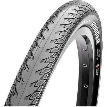 Покрышка на велосипед Maxxis Roamer, 60 TPI, 62a/60a, 700x42C, TB96354000 Покрышка на велосипед Maxxis Roamer, 60 TPI, 62a/60a, 700x42C, TB96354000Велопокрышки<br>Maxxis Roamer отлично подготовлена для любого использования: от недолгих велопрогулок и ежедневных поездок на работу до длительных походов по асфальту и проселочным дорогам. Сликовая центральная дорожка покрышки обладает высочайшим накатом, а лиственный рисунок протектора в боковых частях обеспечивает хорошее сцепление в поворотах. Данный эффект намного более ощутим благодаря использованию более жесткой резины в центральной части и более мягкой и цепкой по бокам.<br> Характеристики <br> Размер: 700x42c <br>Плотность корда: 60 TPI <br>Тип корда: жесткий <br>Максимальное давление: 75 PSI<br> Жесткость резины: 62a/60а <br>Вес: 715г<br>