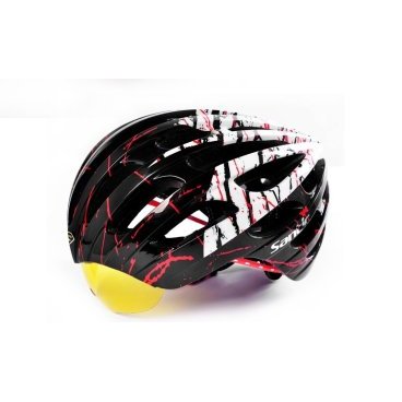 Велошлем c очками Santic average size, черно-белый, Размер: 58-61cm, S34190201H Велошлем c очками Santic average size, черно-белый, Размер: 58-61cm, S34190201HВелошлемы<br>Характеристики <br> Производитель: Santic<br> Вес (g): 500g<br> Тип: Цельно формованный шлем<br> Материал: Пенополистирол<br> Размер: 58-61cm<br> Возрастная группа: (Взрослые) мужчины<br> Вентиляционные отверстия: > 20<br>