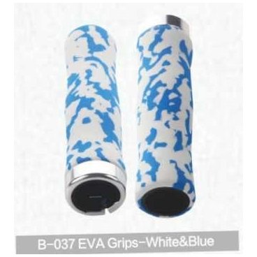 Ãðèïñû äëÿ ðóëÿ Kivi, Eva, áåëî-ãîëóáîé, B-037 Ãðèïñû äëÿ ðóëÿ Kivi, Eva, áåëî-ãîëóáîé, B-037Ðó÷êè è Ðîãà<br>Ãðèïñû äëÿ ðóëÿ Kivi, Eva<br>Ãðèïñû - ðó÷êè ðóëÿ, ò.å. íàñàäêè íà êîíöû ðóëÿ âåëîñèïåäà.<br>Öâåò: áåëî-ãîëóáîé<br>Àðòèêóë: B-037<br>