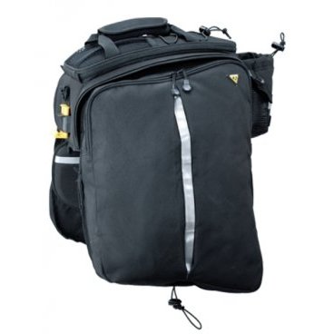 Сумка с держателем для бутылки TOPEAK MTX Trunk Bag EXP w/Rigid Molded Panels, TT9647B Сумка с держателем для бутылки TOPEAK MTX Trunk Bag EXP w/Rigid Molded Panels, TT9647BВелосумки<br>Сумка Topeak MTX Trunk Bag EXP совместима с багажниками с ситемой Topeak MTX Trunk. Имеет раздельное основное отделение, два дополнительных боковых отдела и небольшой внешний карман для бутылки. В комплекте так же идет плечевой ремень, имеется внешний сетчатый карман. Боковые отделения требуют от багажника наличия боковых стоек, во избежания контакта с колесом. <br> Характеристики <br> Емкость: 16,6 л<br> Размер (Д х Ш х В) 36 x 25 x 21.5 см<br> Вес 1195 г<br>