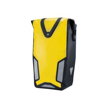 Сумка боковая на багажник Topeak Pannier Dry Bag DX, желтая, 25л, продаётся по одной штуке, TT9829Y Сумка боковая на багажник Topeak Pannier Dry Bag DX, желтая, 25л, продаётся по одной штуке, TT9829YВелосумки<br>Вместительная, водонепроницаемая сумка Topeak Pannier DryBag DX имеет проклеенные, устойчивые к влаге швы. Материал 420/840 денье обеспечивает влагозащиту и надежность. Верхний клапан устойчив к непогоде. Система креплений сбоку багажника с помощью одного клика делает инсталляцию сумки простой и надежной. Идеально подходит для туризма и для ежедневного использования. Продается по одной штуке. Совместима с креплениями QuickClick и багажниками со стойками 8/10/12мм. <br> Характеристики <br> Дополнительно:Ручка для переноски<br> световозвращающая полоса<br> Крепление для фиксации на багажнике<br> быстрый монтаж<br> Вес товара1400 гр. (шт.)<br>Вместимость:25 л (основной отсек)<br>