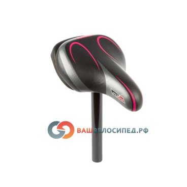 Седло для велосипеда VELO VL-5109 201х141мм, со штырем 22.2*200мм эластомерное 6-145109 Седло для велосипеда VELO VL-5109 201х141мм, со штырем 22.2*200мм эластомерное 6-145109Седла для велосипедов<br>Комфортное велоседло VELO VL-5109 (для спорта, туризма и фитнеса)<br> с ударопоглощающим эластомером<br> олее высокая задняя часть обеспечивает дополнительный комфорт<br> со штырем 22,2х200мм<br>201х141мм<br>Вес: 415 грамм<br>черно-розовое, блистер<br>Артикул 6-145109<br>