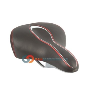 Седло для велосипеда VELO комфорт VL-6217 эластомерное 267х200мм черное 6-146217 Седло для велосипеда VELO комфорт VL-6217 эластомерное 267х200мм черное 6-146217Седла для велосипедов<br>Комфортное велоседло VELO VL-6217<br>с ударопоглощающим эластомером и спецнаполнителем<br>с пружинами (в защитном кожухе)<br>267х200мм<br>Вес: 600 грамм<br>чёрное с бело-красной графикой<br>Артикул 6-146217<br>