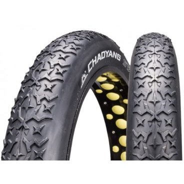 Велопокрышка Chaoyang STARMON H-5170, 120 TPI, 26x4.0, вес 1150 грамм, черный, W108205 Велопокрышка Chaoyang STARMON H-5170, 120 TPI, 26x4.0, вес 1150 грамм, черный, W108205Велопокрышки<br>Покрышка 26 дюймов для фэтбайка Chaoyang Starmon H-5170 (W108205) от бренда с мировым именем. Фэтпокрышка изготовлена из качественных материалов. Оригинальный дизайн протектора обеспечивает стабильность при скоростном маневрировании и отличное сцепление в условиях бездорожья. Внедорожные велопокрышки на фэтбайк подойдут для безопасных заездов по «пересеченке» и грунтовым дорогам, песчаным пляжам и каменистым склонам, размытым дождем участкам и рыхлому снегу.<br> Характеристики <br>Фолдинговая велопокрышка с каркасом 120 TPI;<br>Диаметр 26 дюймов;<br>Ширина 4,0 дюйма;<br>Вес – 1150 гр.;<br>Двойной компаунд (2C-MTB);<br>Цветовое исполнение – черное;<br>ETRTO 100-559.<br>