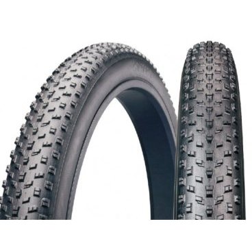 Велопокрышка Chaoyang Big Daddy H-5176, 120 TPI, 26x4.0, вес 1150 грамм, черный, W108206 Велопокрышка Chaoyang Big Daddy H-5176, 120 TPI, 26x4.0, вес 1150 грамм, черный, W108206Велопокрышки<br>26-дюймовая покрышка для фэтбайка Chaoyang Big Daddy H-5176 (W108206) создана специально для любителей экстремальной езды по бездорожью. Фэтпокрышка, произведенная популярным брендом Chao Yang, обладает высоким качеством и рисунком протектора с выдающимися шипами посередине и боковыми грунтозацепами, расположенными под углом 45°. Великолепная устойчивость, маневренность и проходимость по песку, снегу и бездорожью обеспечены!<br> Характеристики <br>Фолдинговая велопокрышка с каркасом 120 TPI;<br>Подходит под обод 26 дюймов;<br>Ширина 4,0 дюйма;<br>Вес – 1150 гр.;<br>Двойной компаунд (2C-MTB);<br>Цветовое исполнение – черное;<br>ETRTO 100-559.<br>