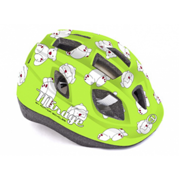 Велошлем детский Author Mirage Inmold, 48-54 cm, 12 отверстий, зеленый, 8-9089959 Велошлем детский Author Mirage Inmold, 48-54 cm, 12 отверстий, зеленый, 8-9089959Велошлемы<br>Велошлем детский Author Mirage Inmold 48-54cm 163 green-bear<br>Легкий детский шлем, изготовленный по технологии In-mold. Система фиксации Fit помогает быстро отрегулировать шлем на голове ребенка. Большие вентиляционные отверстия позволяют пропускать свежий прохладный воздух, даже в самую жару, что дарит ребенку дополнительный комфорт.<br><br>Технология In-mold обеспечивает устойчивость и низкий вес.<br><br>Подушечки внутри шлема антибактериальные и их можно снимать, стирать.<br><br>12 вентиляционных отверстий обеспечивают превосходную вентиляцию (впереди есть сетка от насекомых).<br>Размер: 48-54 см<br>Вес: 220г.<br>