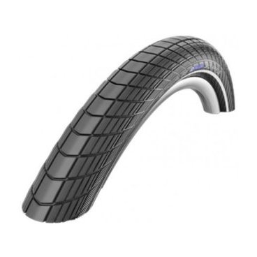 Покрышка SchwalbeBig Apple, K-Guard\SBC, 28x2.00 (50-622), HS430 Покрышка SchwalbeBig Apple, K-Guard\SBC, 28x2.00 (50-622), HS430Велопокрышки<br>Производитель: Schwalbe. Big Apple - шина которая более 10 лет назад положила начало развития тенденции баллонных велосипедов. Объединяет в себе легкое качение и отменную амортизацию. Специальная конструкция шины обеспечивает отличный накат даже при низком давлении. Отличных выбор для комфортного городского катания. Светоотражающая полоса для для безопасной езды в темное время. Защита от проколов из слоя натуральной резины усиленная кевларовыми нитями.<br><br>Характеристики:<br><br> размер: 28x2.00 (50-622)<br> рекомендуемое давление: 35-70 psi (2,5-5,0 Bar)<br> максимальная нагрузка: 115 кг.<br> корд: Wired ( стальной )<br> компаунд: SBC (универсальный качественный компаунд Schwalbe)<br> версия: KevlarGuard, Active Line (изготовлен из натуральной резины и усилен волокнами KEVLAR®. Вместе с каркасом плотностью 50 EPI, гарантированное качество бренда)<br> EPI: 50.<br> вес: 930 грамм.<br> цвет: черный со светоотражающей полосой.<br>