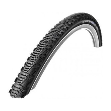 Покрышка SchwalbeCX COMP, K-Guard\SBC, 26x2.00 (50-559), HS369 Покрышка SchwalbeCX COMP, K-Guard\SBC, 26x2.00 (50-559), HS369Велопокрышки<br>Производитель: Schwalbe. Покрышка CX COMP является резиной для езды по асфальтовому покрытию, но с возможностью съезжать и на грунтовые дороги. Протектор близкий к полуслику, хотя и несколько более агрессивный, чем, например, в широко известной шине Hurricane. Особая конструкция протектора обеспечивает хороший накат и неплохое сцепление на сухом грунте. Из особенностей: защита от проколов серии KevlarGuard и светоотражающая полоса на боковине.<br> <br>Характеристики:<br><br> размер: 26x2.00 (50-559)<br> компаунд: Schwalbe Basic Compound.<br> версия: KevlarGuard, Active Line.<br> корд: Wired ( стальной )<br> нагрузка: 90 кг.<br> рекомендуемое давление: 30-65 psi (2,0-4,5 Bar)<br> EPI: 50.<br> цвет: черный со светоотражающей полосой.<br> вес: 620 грамм.<br>