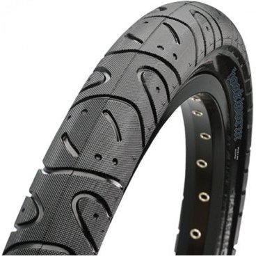 Велопокрышка Maxxis Hookworm, 20x1.95, 60 TPI, wire, черная, TB29462200 Велопокрышка Maxxis Hookworm, 20x1.95, 60 TPI, wire, черная, TB29462200Велопокрышки<br>Оригинальная покрышка для стрита, созданная чтобы выносить издевательства самых агрессивных райдеров. Большой воздушный объем покрышки смягчает приземления, а перевернутый рисунок протектора делает сопротивление качению минимальным. Протектор, идущий от одной стенки обода до другой, позволяет использовать покрышку для прыжков через двухпролетные лестницы или катания в скейтпарках. <br> Характеристики <br> Цвет : Черный<br> Размеры: 20х1.95 (ETRTO 53-406)<br> Корд: 60 TPI, стальной <br> Вес: 710 г<br>