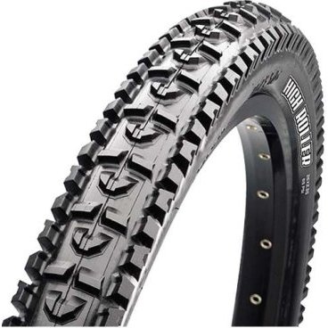 Велопокрышка Maxxis HighRoller, 26x2.5, 60DW, 42aST, черная, TB74301700 Велопокрышка Maxxis HighRoller, 26x2.5, 60DW, 42aST, черная, TB74301700Велопокрышки<br>Самая популярная и универсальная покрышка. Скошенные шипы в центральной части обеспечивают высокую скорость, а боковые шипы добавляют стабильности и снижают радиус поворота. Покрышки HighRoller настолько универсальны, что без серьезных изменений в рисунке присутствуют в категориях даунхилл, фрирайд, кросс-кантри. <br><br> Характеристики <br><br> Размер: 26x2.50<br> Плотность корда: 60 TPI<br> Тип корда: жесткий<br> Максимальное давление: 65 PSI<br> Жесткость резины: ST/42а<br> Бутиловые боковины<br> Вес: 1200г<br>