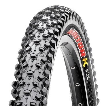 Велопокрышка Maxxis Ignitor, 29x2.10, 60 TPI, aramid, 70a, черная, TB96696000 Велопокрышка Maxxis Ignitor, 29x2.10, 60 TPI, aramid, 70a, черная, TB96696000Велопокрышки<br>Рисунок протектора покрышки Ignitor был разработан для самых придирчивых гонщиков, участвующих в чемпионатах мира. Широко расставленные элементы протектора обеспечивают хороший накат, а скошенные пятиугольные шипы создают отличное сцепление в поворотах на покрытиях средней жесткости. <br><br> Направленные пятиугольные скошенные шипы<br> Легкое однорядное плетение, складывающийся корд<br> Для переднего или заднего колеса <br> Характеристики <br> Вид протекторавысокий протектор<br> Диаметр, дюймы28/29<br> Ширина2.1 дюйм<br> Защита от проколовнет<br>