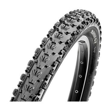 Велопокрышка Maxxis Ardent, 29x2.25, 60 TPI, aramid, 60a, черная, TB96712500 Велопокрышка Maxxis Ardent, 29x2.25, 60 TPI, aramid, 60a, черная, TB96712500Велопокрышки<br>Широкие покрышки с агрессивным рисунком протектора, сконструированы для бесподобного сцепления. Гонщикам же понравятся большие боковые шипы-кубики, удерживающие в поворотах на высоких скоростях. Средняя часть протектора превосходно держит на разгонах и торможениях, а центральные увеличенные шипы улучшают накат.<br> Характеристики <br><br>Размер: 29x2.25<br>Однослойная<br>Компаунд: 60a<br>Корд: 60 TPI, кевларовый<br>Вес: 690 грамм<br>