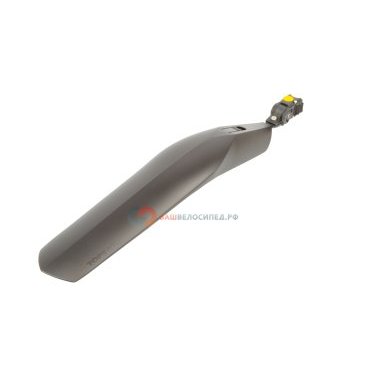 Крыло заднее TOPEAK Defender M33 Rear (TC9623) Крыло заднее TOPEAK Defender M33 Rear (TC9623)Крылья для велосипедов<br>Пластиковое заднее крыло Topeak DeFender™ M33 Rear для горных велосипедов. Быстро и удобно снимается при необходимости. Теперь вам не придется долго возиться, прежде чем вы установите крыло, ведь вся процедура займет всего несколько секунд. Благодаря полированной нижней поверхности грязь не будет скапливаться на колесах и на самом крыле. Это позволит вам кататься в любых местностях, не переживая о целостности и сохранности велосипеда. Никакая грязь теперь вам и вашему байку не страшна! Данная модель прекрасно подходит для MTB, покрышки которого достигают 26 х 2.2 размера. Вы можете менять угол положения, ведь крыло Topeak DeFender M33 вам позволит это сделать.<br> <br><br>Подходит для MTB покрышек размером 26 х 2.2<br><br>Быстро и удобно снимается при необходимости<br><br>Изменяемый угол положения<br><br>Полированный в нижней части пластик предотвращает накопление грязи и облегчает чистку крыла<br><br>Материал: литой ударопрочный пластик<br><br>Размер: 57 x 9.7 x 6 cm<br><br>Вес: 194 гр<br><br>Цвет: черный<br><br><br>Вы всегда можете недорого купить качественные крылья для велосипеда, велоаксессуары и велозапчасти в интернет-магазине Вашвелосипед.рф по отличной цене.<br>
