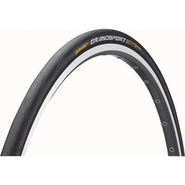 Велопокрышка Continental Grand Sport Race foldable, 700x23C (230гр.), черная, 01500010000 Велопокрышка Continental Grand Sport Race foldable, 700x23C (230гр.), черная, 01500010000Велопокрышки<br>Складная покрышка Grand Sport Race наделена всеми качествами, необходимыми для велогонок. Надежная защита от проколов благодаря прочной конструкции 3/180 нитей на дюйм, хорошее сцепление и большой срок службы протектора из состава на основе кремнезема.<br><br> Характеристики <br><br>Размер: 700x23С<br>ETRTO: 23-622<br>Корд: кевларовый<br>Давление: 110-120 psi<br>Вес: 230 грамм<br>