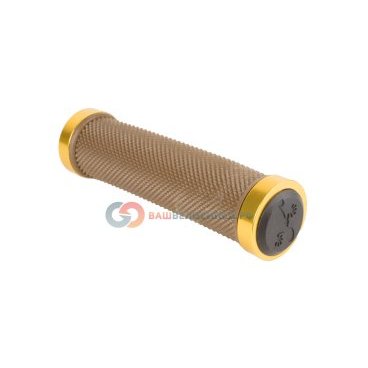 Грипсы PROPALM HY-607EP, поверхность dimond, длина 120мм, с 2 грипстопами, с заглушками Грипсы PROPALM HY-607EP, поверхность dimond, длина 120мм, с 2 грипстопами, с заглушкамиРучки и Рога<br>PROPALM Грипсы HY-607EP, 120мм, с 2 грипстопами, поверхность dimond, коричневый/золото, с заглушками, с упаковкой<br>