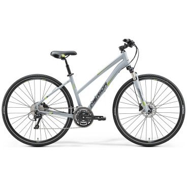 Горный велосипед Merida Crossway 300 Lady 2017 Горный велосипед Merida Crossway 300 Lady 2017Женские<br>Велосипед Merida Crossway 300-Lady придется по вкусу любительницам быстрой и максимально комфортной езды. Установлена 30-скоростная трансмиссия с переключателем Shimano Deore, для легкого подбора оптимальной передачи, и дисковая гидравлическая система тормозов, которая обеспечивает мгновенную остановку. 28-дюймовые колеса гарантируют отличный накат, а также прекрасно справляются с неровностями дорожного покрытия. Предотвратить вибрацию помогает амортизационная вилка SR NCX-D LO.<br>Основное<br>Модельный год2017<br>Применениегорный (кросс-кантри)<br>Возрастная группавзрослый<br>Типженский<br><br><br>Рама и амортизация<br><br>Материал рамыалюминий<br>Амортизацияпередняя вилка<br>Тип амортизации (вилка)пружинно-масляная / SR Suntour NCX D HLO /<br>Ход вилки63 мм<br>Локаут вилки / гидравлический /<br>Подседельная амортизация<br><br><br>Колеса и тормоза<br>Диаметр колес28 <br>Модель покрышекMerida Speed 40<br>Материал ободаалюминий / Merida Comp D /<br>Обод двойной<br>Передний тормоздисковый гидравлический / Shimano Altus M315, ротор 160 мм /<br>Задний тормоздисковый гидравлический / Shimano Altus M315, ротор 160 мм /<br>Модель передней втулкиShimano Centerlock<br>Модель задней втулкиShimano Centerlock<br>Руль и трансмиссия<br>Скоростей30 шт<br>Звёзд системы3 / шатун: FSA Dynadrive, 48-36-26T /<br>Звёзд кассеты10<br>Модель кассетыShimano Tiagra / HG500 /<br>Передний переключательShimano Deore<br>Задний переключательShimano Deore<br>Тип манеткитриггерные<br>Модель манеткиShimano Deore<br>Форма руляпрямой<br>Регулировка выноса руля<br>Модель руляMerida Comp / длина - 660 мм /<br><br><br>Общее<br>Комплектациящиток на цепь<br>Модель сиденьяCross Lady<br>Модель цепиKMC X10<br>Вес13.4 кг<br>