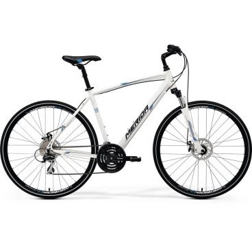 Горный велосипед Merida Crossway 20-MD 2017 Горный велосипед Merida Crossway 20-MD 2017Горные (MTB)<br>Merida Crossway 20-MD - кроссовый велосипед с дисковыми тормозами в приятном цветовом окрасе dark blue (silver/white). Хороший показатель цена-качество! Велосипед имеет колеса 28 дюймов (622/700), алюминиевую раму CROSSWAY SPEED. Более узкая резина, специально подобраны компоненты рассчитаны для быстрой езды по твердой поверхности. Если нужно добраться на работу, или с точки А в точку Б, тогда велосипед Merida Crossway именно то, что Вам нужно! Идеальный выбор для катания по асфальту или другой твердой поверхности. Рама изготовлена из алюминиевого сплава RACELITE 61 ALUMINIUM 2017, амортизационная вилка SR Suntour NEX HLO с ходом 63 мм и блокировкой, а также оборудование Shimano. Качественный кроссовый велосипед Merida Crossway 20-MD 2017 года для быстрого передвижения! <br>Модельный год2017<br>Применениегорный (кросс-кантри)<br>Возрастная группавзрослый<br>Типмужской<br><br><br>Рама и амортизация<br><br>Материал рамыалюминий<br>Амортизацияпередняя вилка<br>Тип амортизации (вилка)пружинно-масляная / SR Suntour NEX HLO /<br>Ход вилки63 мм<br>Локаут вилки / гидравлический /<br>Подседельная амортизация<br><br><br>Колеса и тормоза<br>Диаметр колес28 <br>Модель покрышекCross<br>Материал ободаалюминий / Merida D /<br>Ободдвойной<br>Передний тормоздисковый механический / Promax MTD, ротор 160 мм /<br>Задний тормоздисковый механический / Promax MTD, ротор 160 мм /<br>Руль и трансмиссия<br>Скоростей24 шт<br>Звёзд системы3 / шатун: Shimano TY301, 48-38-28T /<br>Звёзд кассеты8<br>Модель кассетыSunrace CS8<br>Передний переключательShimano Tourney / TY /<br>Задний переключательShimano Acera<br>Тип манеткитриггерные<br>Модель манеткиShimano EZ<br>Форма руляпрямой<br>Регулировка выноса руля<br>Модель руляMerida Comp / длина - 660 мм /<br><br><br>Общее<br>Комплектациящиток на цепь<br>Модель сиденьяCross Sport<br>Вес15.1 кг<br>