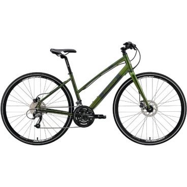 Дорожный велосипед Merida Crossway Urban 40-D Lady Fed 2017 Дорожный велосипед Merida Crossway Urban 40-D Lady Fed 2017Женские<br>Merida Crossway Urban 40-D-Lady FED, в первую очередь, оценит женская аудитория. Благодаря удобной заниженной форме рамы, которая сделана из высокотехнологичного алюминия, ездить на нем максимально комфортно и безопасно. К тому же, велосипед оснащен вилкой Urban Rigid Al straight disc, что смягчает поездку по неровной дороге. Для дополнительного удобства высоту руля можно легко отрегулировать, а для дополнительного контроля установлены дисковые гидравлические тормоза Tektro TA, которые не подведут даже в плохую погоду.<br>Основное<br>Модельный год2017<br>Применениефитнес<br>Возрастная группавзрослый<br>Типженский<br><br><br>Рама и амортизация<br><br>Материал рамыалюминий<br>Амортизациябез амортизации<br><br><br>Колеса и тормоза<br>Диаметр колес28 <br>Модель покрышекCross<br>Материал ободаалюминий / Merida D /<br>Ободдвойной<br>Передний тормоздисковый гидравлический / Tektro TA, ротор 160 мм /<br>Задний тормоздисковый гидравлический / Tektro TA, ротор 160 мм /<br>Руль и трансмиссия<br>Скоростей27 шт<br>Звёзд системы3 / шатун: SR Suntour XCM, 48-36-26Т /<br>Звёзд кассеты9<br>Модель кассетыSunrace<br>Передний переключательShimano Altus / M371 /<br>Задний переключательShimano Altus<br>Тип манеткитриггерные<br>Модель манеткиShimano Altus<br>Форма руляпрямой<br>ВыносMerida Comp 15<br>Модель руляMerida Comp / длина - 660 мм /<br><br><br>Общее<br>Комплектациящиток на цепь<br>Модель сиденьяCross Lady<br>Вес13.1 кг<br>