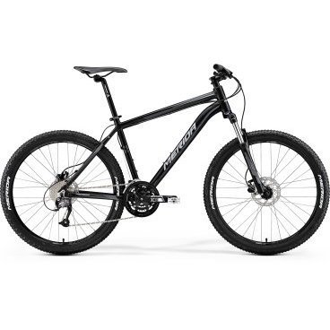 Горный велосипед Merida Matts 6.40-D 2017 Горный велосипед Merida Matts 6.40-D 2017Горные (MTB)<br>Горный велосипед с оборудованием любительского класса Shimano, 27 скоростей. Технические особенности: алюминиевая рама Matts Speed OV, амортизационная вилка SR Suntour 26 XCT-HLO, двойные обода Merida Matts D, дисковые гидравлические тормоза Tektro MA hydraulic. Подходит для активной езды по различным дорогам и пересеченной местности. Диаметр колес - 26 дюймов. Вес - 15 кг.<br>Основное<br>Модельный год2017<br>Применениегорный (MTB)<br>горный (кросс-кантри)<br>Возрастная группавзрослый<br>Типмужской<br><br><br>Рама и амортизация<br><br>Материал рамыалюминий / 6061 /<br>Амортизацияпередняя вилка<br>Тип амортизации (вилка)пружинно-масляная / SR Suntour XCT HLO /<br>Ход вилки100 мм<br>Локаут вилки / гидравлический /<br><br><br>Колеса и тормоза<br>Диаметр колес26 <br>Модель покрышекMerida Sport / 2.1 /<br>Материал ободаалюминий / Merida Matts D /<br>Ободдвойной<br>Передний тормоздисковый гидравлический / Tektro MA, ротор 160 мм /<br>Задний тормоздисковый гидравлический / Tektro MA, ротор 160 мм /<br>Руль и трансмиссия<br>Скоростей27 шт<br>Звёзд системы3 / шатун: SR Suntour XCM, 44-32-22Т /<br>Звёзд кассеты9<br>Модель кассетыSunrace CS<br>Передний переключательShimano Altus<br>Задний переключательShimano Altus<br>Тип манеткитриггерные<br>Модель манеткиShimano Altus<br>Форма руляпрямой<br>ВыносMerida Comp OS<br>Модель руляMerida Comp OS R15 / длина - 660 мм /<br><br><br>Общее<br>Комплектациящиток на цепь<br>Модель сиденьяMerida Sport 5<br>Модель цепиKMC X9<br>Вес15 кг<br>