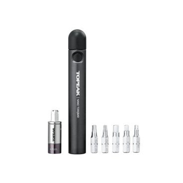 Динамометрический инструмент с набором бит/головок Topeak Nano TorqBar 4, 4Nm, TT2564 Динамометрический инструмент с набором бит/головок Topeak Nano TorqBar 4, 4Nm, TT2564Велоинструменты<br>Nano TorqBar - это самый тонкий пресетный динамометрический ключ, но не позволяйте его размеру вас обманывать. Это высокоточный инструмент высокого качества для домашнего механика, профессионального магазина велосипедов или собственного кармана джерси. Его усовершенствованная конструкция ограничения крутящего момента последовательно применяет точные значения крутящего момента на болтах компонентов для обеспечения безопасности и предотвращает повреждение дорогостоящих карбоновых деталей. Включает предустановленный TorqBit 4 Нм и 5 самых популярных инструментов (3/4/5 мм hex & T20 / T25 Torx®). Два ваших любимых бита можно носить в ручке Nano TorqBar для немедленного использования и еще большей мобильности во время поездок.<br><br>Материал кормуса: Aluminum / Engineering grade plastic<br>Материал инструмента: нержавеющая сталь<br>Биты: 3 / 4 / 5 мм; T20, T25<br>Размер: 12 x 1.6 x 1.6 cm<br>Вес: 62 g / 2.19 oz (Tool w/ 1 TorqBit & 2 bits)<br>
