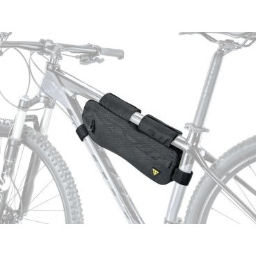 Велосумка TOPEAK MidLoader, 4.5 L, для путешествий, с креплением на раме, черный, TBP-ML2B Велосумка TOPEAK MidLoader, 4.5 L, для путешествий, с креплением на раме, черный, TBP-ML2BВелосумки<br>Крутые велосипедные путешествия требуют, чтобы вы везли все необходимые инструменты и снаряжение, чтобы не оказаться застрявшими в середине дороги. Разработанный для использования подрамного пространства, MidLoader несет самые тяжелые предметы для вашего велосипедного приключения. Сшитый из легких, водостойких и прочных материалов, он быстро монтируется и снимается с помощью липучек. Две водонепроницаемые молнии обеспечивают легкий доступ ко всему вашему снаряжению с обеих сторон.<br><br>Крепление: липучки<br>Материал: Polyethylene / nylon Lightweight, durable, water repellent and stain resistant<br>Диаметр вергней трубы рамы для установки: ?45 - ?66 мм<br>Диаметр нижней трубы рамы для установки: ?38 - ?70 мм<br>Диаметр подседельной трубы рамы для установки: ?28 - ?60 мм<br>Объем: 4.5 л<br>Габариты (ДxШxВ): 46 x 12 x 6 cm<br>Вес: 292 гр<br>