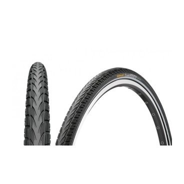 Велопокрышка Continental Town Ride, 28 x 1.75 (47-622), черная, отражатель, антипрокол, 100127 Велопокрышка Continental Town Ride, 28 x 1.75 (47-622), черная, отражатель, антипрокол, 100127Велопокрышки<br>Continental Town Ride - универсальная покрышка, подходящая для шоссейных, циклокроссовых, городских или гибридных велосипедов. Узкий профиль и рисунок протектора обеспечивают высокий накат и уверенное сцепление в поворотах. Плюсы данной покрышки это низкий вес и фирменная защита от проколов - Puncture ProTection. <br><br>Подходит для использования с Dynamo<br><br>Характеристики:<br><br>Размер: 28 x 1.75(47-622)<br>Рекомендуемое давление: 45-58 psi ;<br>Защита от проколов Puncture ProTection<br>Светоотражающая полоса<br>Малый вес<br>Вес: 635 г<br>цвет: черный<br>