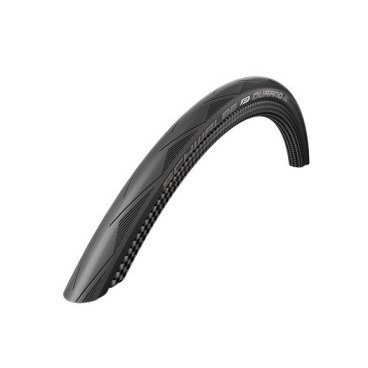 Велопокрышка Schwalbe Durano, 28x1.20 (32-622), слик, шоссе, черный, 11100918 Велопокрышка Schwalbe Durano, 28x1.20 (32-622), слик, шоссе, черный, 11100918Велопокрышки<br>Двухкомпонентный компаунд Dual, что значительно улучшает потребительские свойства шины: сопротивление качения заметно снижается, а сцепление с поверхностью даже на мокрой трассе позволяет добиться прогнозируемого<br>поведения шины.<br>Защита от проколов Race Guard, которая характерна для шин спортивного напраления: тонкий, но эффективно защищающий шину слой, который не забирает на себя много энергии гонщика.<br>Специальный компаунд обеспечивает невероятную долговечность покрышки - более 10000 км, а также отличную устойчивость в поворотах и на прямой.<br><br>Характеристики:<br><br>Размер:28x1.25 (32-622)<br>Назначение: шоссе/туризм/город<br>Давление: 55-95 Psi<br>Вес: 405 г<br>Цвет: черный<br>