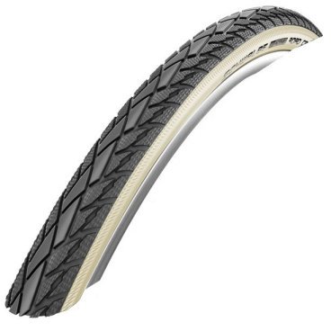 Велопокрышка Schwalbe Road Cruiser, 28x1.40(37-622), защита от проколов, черный/белый, 11149661 Велопокрышка Schwalbe Road Cruiser, 28x1.40(37-622), защита от проколов, черный/белый, 11149661Велопокрышки<br>Гораздо больше, чем просто качество. Главной характеристикой всех покрышек линейки Active Line является каркас плотностью 50 EPI. Каркасы плотностью 20 и 24 EPI больше не используются в диапазоне продуктов Schwalbe. Каркасы более плотного плетения 50 EPI намного надeжнее и являются более устойчивым к проколам. В то же время материалу требуется меньше резинового покрытия, следовательно уменьшается его вес. И конечно же, все покрышки Active Line имеют слой защиты от проколов, сбалансированный компаунд, а также функциональный и привлекательный протектор. Попросту говоря, Active Line - это гарантированное качество бренда!<br><br>Характеристики:<br><br>Размер: 28x1.40(37-622)<br>Назначение: для туризма<br>Давление: 35-65 Psi<br>Вес: 625 г<br>Цвет: черный/белый<br>